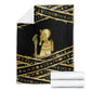 Egyptian God Ptah Blanket Gold Mummy Wrap Hieroglyphics Patterns