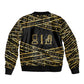 Egyptian God Ptah Bomber Jacket Gold Mummy Wrap Hieroglyphics Patterns