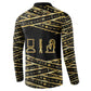 Egyptian God Ptah Button Sweatshirt Gold Mummy Wrap Hieroglyphics Patterns