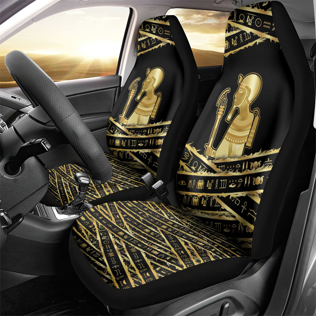 Egyptian God Ptah Car Seat Cover Gold Mummy Wrap Hieroglyphics Patterns