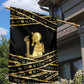 Egyptian God Ptah Garden Flag Gold Mummy Wrap Hieroglyphics Patterns