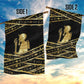 Egyptian God Ptah Garden Flag Gold Mummy Wrap Hieroglyphics Patterns