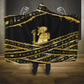 Egyptian God Ptah Hooded Blanket Gold Mummy Wrap Hieroglyphics Patterns