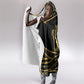 Egyptian God Ptah Hooded Blanket Gold Mummy Wrap Hieroglyphics Patterns