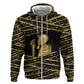 Egyptian God Ptah Hoodie Gold Mummy Wrap Hieroglyphics Patterns