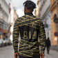 Egyptian God Ptah Long Sleeve Button Shirt Gold Mummy Wrap Hieroglyphics Patterns