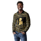 Egyptian God Ptah Long Sleeve Polo Shirt Gold Mummy Wrap Hieroglyphics Patterns