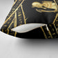 Egyptian God Ptah Pillow Cover Gold Mummy Wrap Hieroglyphics Patterns