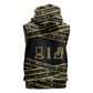 Egyptian God Ptah Sleeveless Hoodie Gold Mummy Wrap Hieroglyphics Patterns