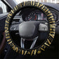 Egyptian God Ptah Steering Wheel Cover Gold Mummy Wrap Hieroglyphics Patterns