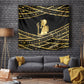 Egyptian God Ptah Tapestry Gold Mummy Wrap Hieroglyphics Patterns