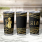 Egyptian God Ptah Tumbler Cup Gold Mummy Wrap Hieroglyphics Patterns