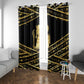 Egyptian God Ptah Window Curtain Gold Mummy Wrap Hieroglyphics Patterns