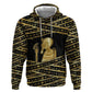 Egyptian God Ptah Zip Hoodie Gold Mummy Wrap Hieroglyphics Patterns