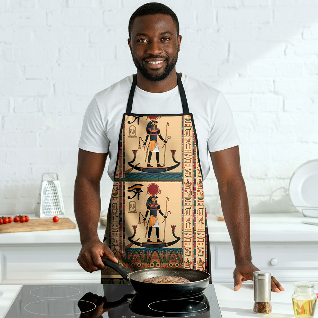 Egyptian God Ra Apron Ancient Mythology Solar Barque Falcon