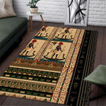 Egyptian God Ra Area Rug Ancient Mythology Solar Barque Falcon