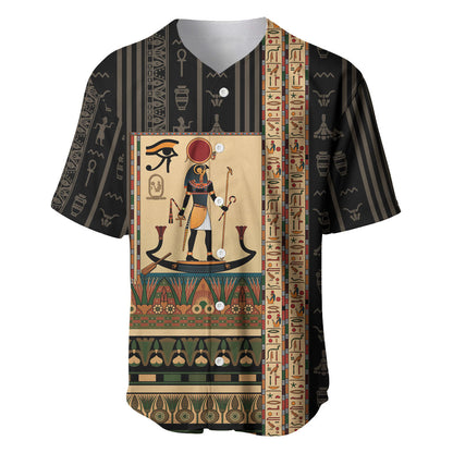Egyptian God Ra Baseball Jersey Ancient Mythology Solar Barque Falcon