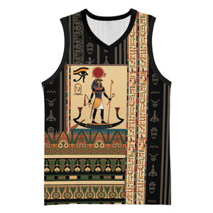 Egyptian God Ra Basketball Jersey Ancient Mythology Solar Barque Falcon