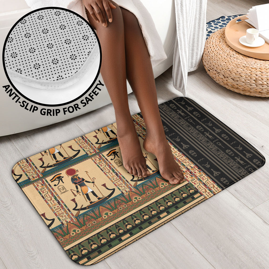 Egyptian God Ra Bathroom Set Ancient Mythology Solar Barque Falcon