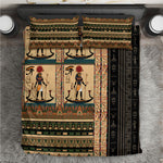 Egyptian God Ra Bedding Set Ancient Mythology Solar Barque Falcon