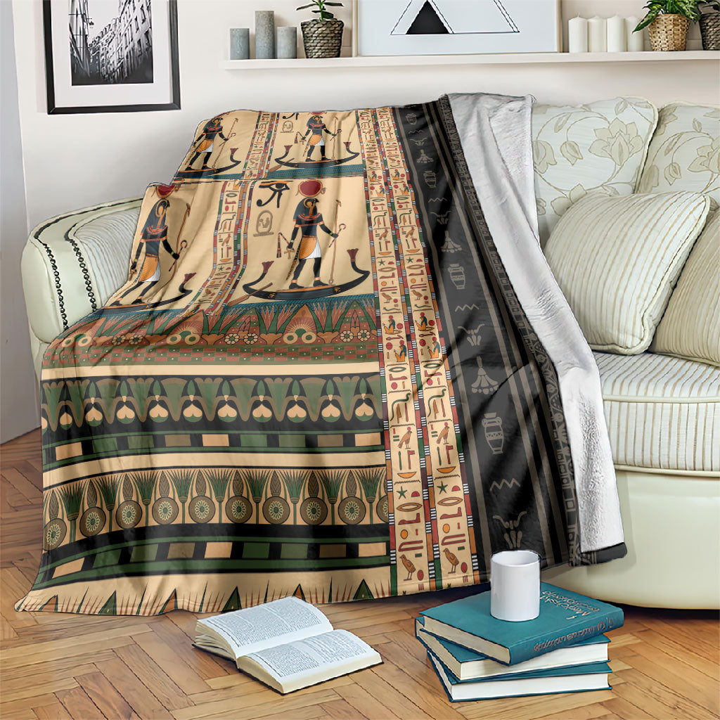 Egyptian God Ra Blanket Ancient Mythology Solar Barque Falcon