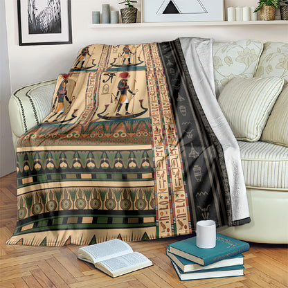 Egyptian God Ra Blanket Ancient Mythology Solar Barque Falcon