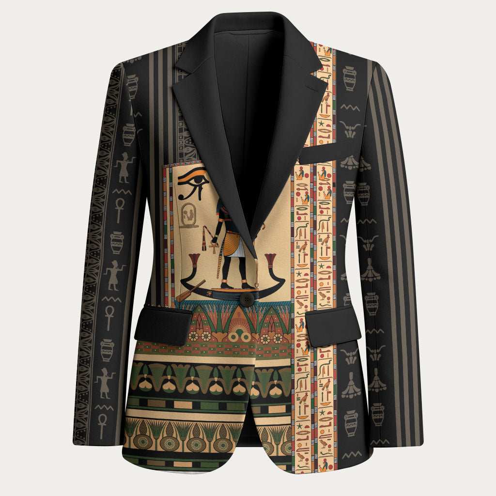 Egyptian God Ra Blazer Ancient Mythology Solar Barque Falcon