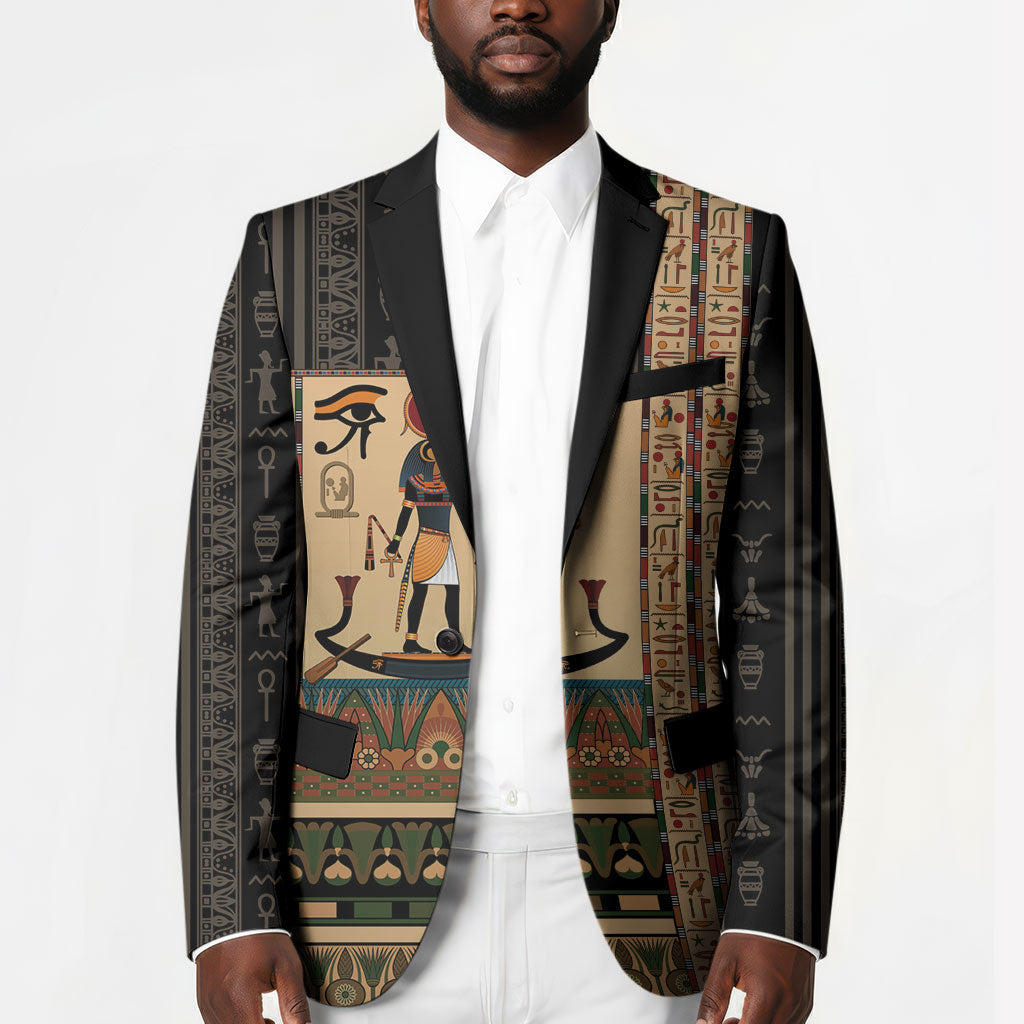 Egyptian God Ra Blazer Ancient Mythology Solar Barque Falcon