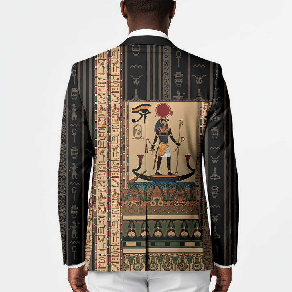 Egyptian God Ra Blazer Ancient Mythology Solar Barque Falcon
