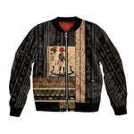 Egyptian God Ra Bomber Jacket Ancient Mythology Solar Barque Falcon