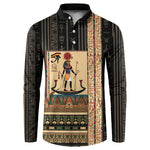 Egyptian God Ra Button Sweatshirt Ancient Mythology Solar Barque Falcon