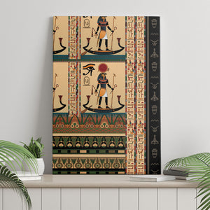 Egyptian God Ra Canvas Wall Art Ancient Mythology Solar Barque Falcon