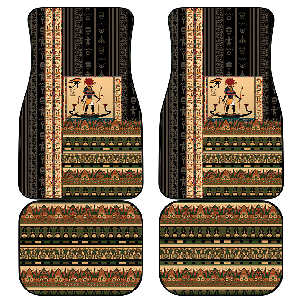 Egyptian God Ra Car Mats Ancient Mythology Solar Barque Falcon