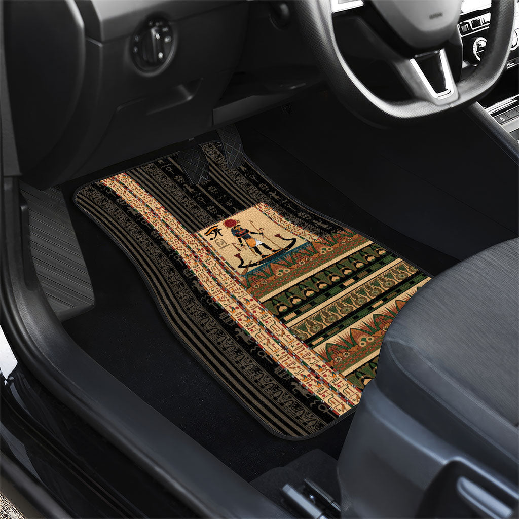Egyptian God Ra Car Mats Ancient Mythology Solar Barque Falcon
