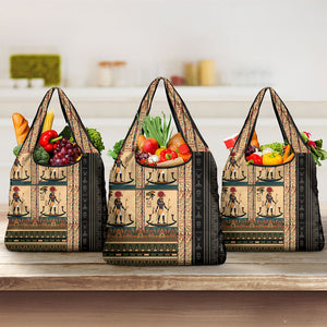 Egyptian God Ra Grocery Bag Ancient Mythology Solar Barque Falcon