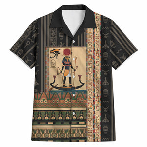 Egyptian God Ra Hawaiian Shirt Ancient Mythology Solar Barque Falcon