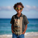 Egyptian God Ra Kid Hawaiian Shirt Ancient Mythology Solar Barque Falcon