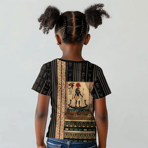 Egyptian God Ra Kid T shirt Ancient Mythology Solar Barque Falcon