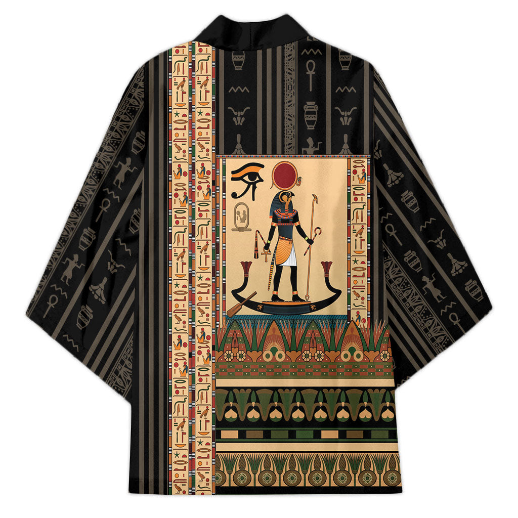 Egyptian God Ra Kimono Ancient Mythology Solar Barque Falcon