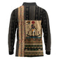 Egyptian God Ra Long Sleeve Polo Shirt Ancient Mythology Solar Barque Falcon