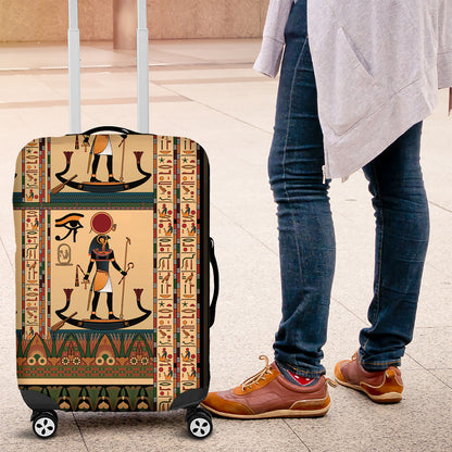 Egyptian God Ra Luggage Cover Ancient Mythology Solar Barque Falcon