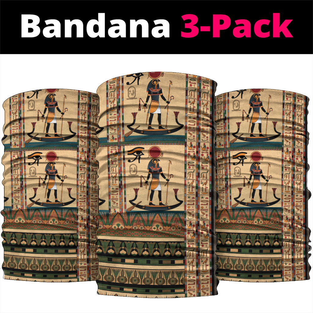 Egyptian God Ra Neck Gaiter Ancient Mythology Solar Barque Falcon