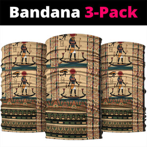 Egyptian God Ra Neck Gaiter Ancient Mythology Solar Barque Falcon