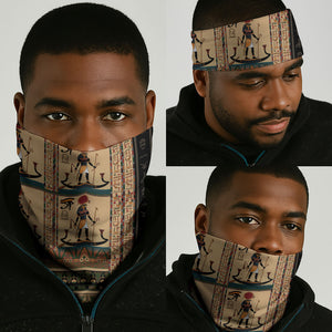 Egyptian God Ra Neck Gaiter Ancient Mythology Solar Barque Falcon