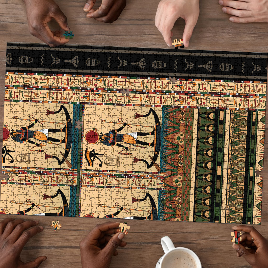 Egyptian God Ra Puzzle Ancient Mythology Solar Barque Falcon