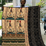 Egyptian God Ra Quilt Ancient Mythology Solar Barque Falcon
