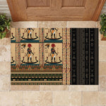Egyptian God Ra Rubber Doormat Ancient Mythology Solar Barque Falcon