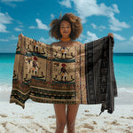 Egyptian God Ra Sarong Ancient Mythology Solar Barque Falcon