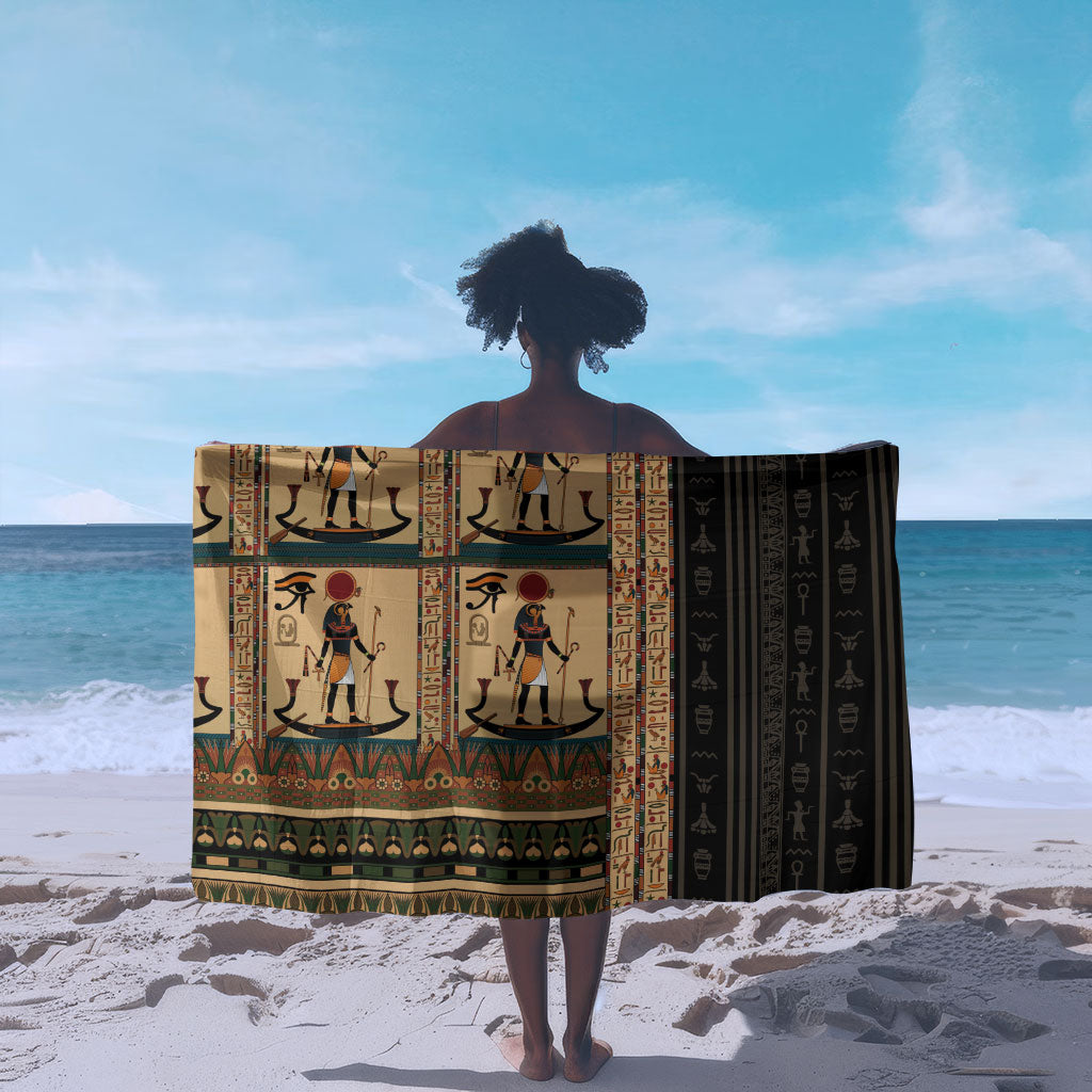 Egyptian God Ra Sarong Ancient Mythology Solar Barque Falcon