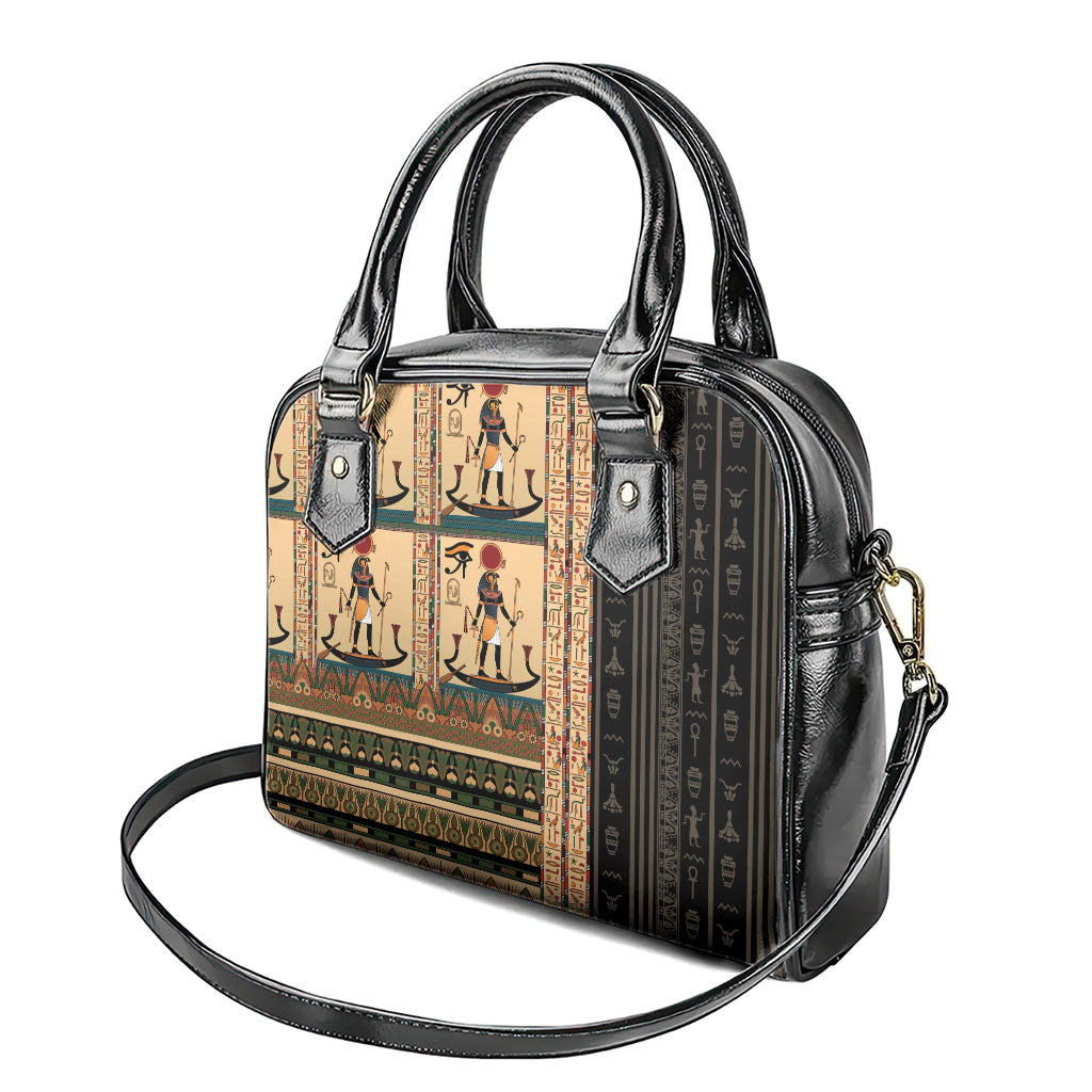 Egyptian God Ra Shoulder Handbag Ancient Mythology Solar Barque Falcon